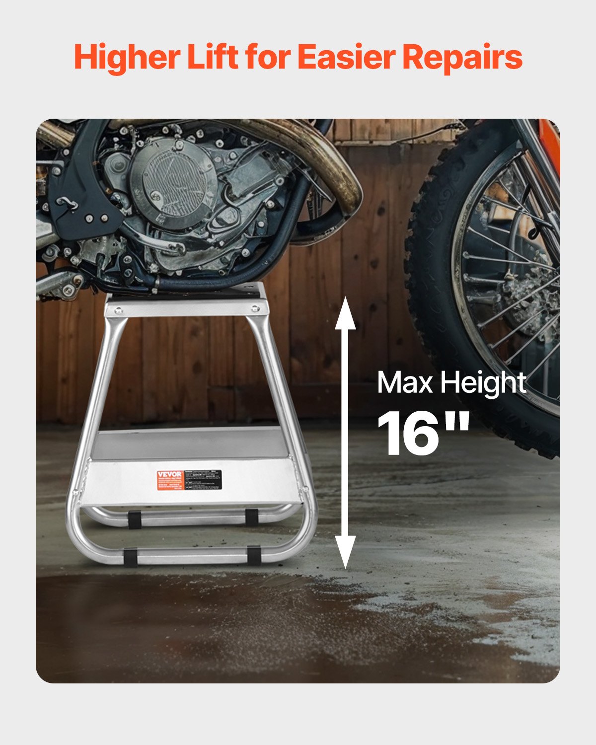 VEVOR Dirt Bike Stand, Pit Stand, Universal Non-Slip Off-Road Maintenance Lift, Motorcycle Stand for Motorcycle and Powersports Maintenance, 498 kg Load Capacity Stand Lifting Stand