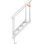 VEVOR Scaletta per Pontile Altezza Regolabile 75-96 cm, Scaletta per Pontone Barca 4 Gradini Lega di Alluminio Portata Circa 226 kg con Corrimano Scaletta Antiscivolo Scala per Imbarco Barca Piscina