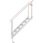 VEVOR Scaletta per Pontile Altezza Regolabile 109-130 cm Scaletta per Pontone Barca 6 Gradini Lega di Alluminio Portata ca. 226 kg con Corrimano Scaletta Antiscivolo Scale per Imbarco Barca Piscina