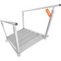 VEVOR Scaletta per Pontile Altezza Regolabile 109-130 cm Scaletta per Pontone Barca 6 Gradini Lega di Alluminio Portata ca. 226 kg con Corrimano Scaletta Antiscivolo Scale per Imbarco Barca Piscina