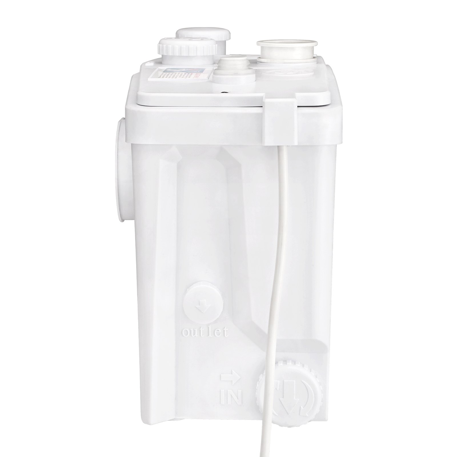 VEVOR Pompa Acque Nere Pompa Sommersa Pompa Trituratore per Scarico Bagno Pompa Maceratrice Sanitaria 700W Prevalenza Max 10m 3 Entrate Tubi Portata