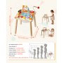 VEVOR Tavolino Multiattività Interattivo per Bambini Piccoli, Scrivania in Legno per Attività Didattiche per Bambine dai 6 ai 36 Mesi, Tavolino Evolutivo Multiattività da 320 x 320 x 465 mm