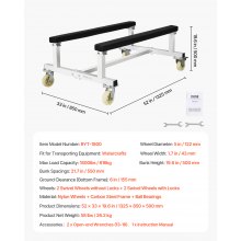 VEVOR Watercraft PWC Dolly Boat 816 kg Jet Ski Stand Carrello di Stoccaggio