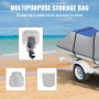 VEVOR Copertura per Moto d'Acqua, Copertura PWC Impermeabile Rimorchiabile da 3200-3420 mm, Tessuto Oxford PU di Grado Marino 600D, Copertura Resistente ai Raggi UV con Cinghie, Copri Barche Yacht