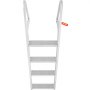 VEVOR Scaletta per Pontile, 4 Gradini Rimovibili, Capacità di Carico di 159kg, Scaletta per Pontile con Gradino Largo 10,16cm, Scaletta Antiscivolo per Nave/Piscina/Imbarco Marittimo