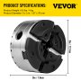 VEVOR MX-125 Mandrino per Tornio Professionale  in Metallo Dimensioni 125mm Mandrino per Tornio a 4 Ganasce per Serraggio di Alberi / Dischi Sospesi / Triangoli Equilateri