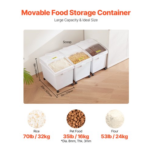 Contenitori per cereali, 4 contenitori ermetici per alimenti, con divisori rimovibili, in plastica con coperchio a petalo resistente, ideali per riso, farina e zucchero, 2500 ml Contenitori per cereali, 4 contenitori ermetici per alimenti, con divisori rimovibili, in plastica con coperchio a petalo resistente, ideali per riso, farina e zucchero, 2500 ml