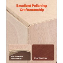VEVOR Cajon Box Drum, Con Cordiere Rullanti Interni, Scatola di Percussioni in Legno Leggera, Strumento Musicale Portatile in Legno di Betulla con Borsa da Viaggio, 305 x 305 x 430 mm