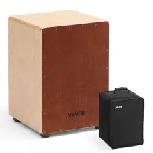 VEVOR Cajon Box Drum, Con Cordiere Rullanti Interni, Scatola di Percussioni in Legno Leggera, Strumento Musicale Portatile in Legno di Betulla con Borsa da Viaggio, 305 x 305 x 430 mm
