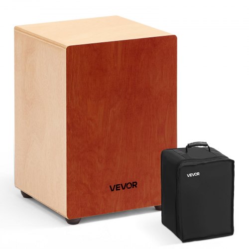 VEVOR Cajon Box Drum, Con Corde per Chitarra Interne, Scatola di Percussioni in Legno Leggera, Strumento Musicale Portatile in Legno di Betulla con Borsa da Viaggio, 30,5 x 30,5 x 43,2 cm