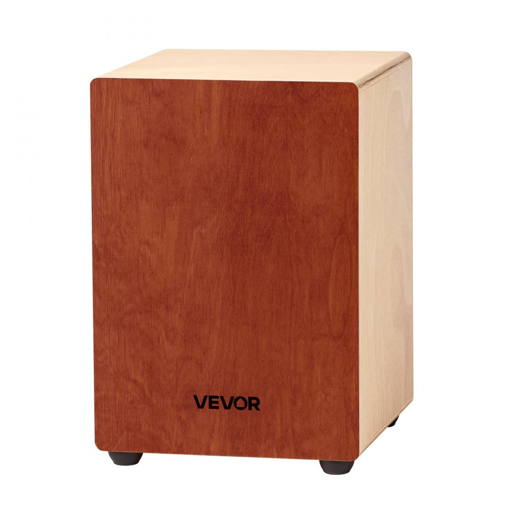 VEVOR Cajon Box Drum, Con Corde per Chitarra Interne, Scatola di Percussioni in Legno Leggera, Strumento Musicale Portatile in Legno di Betulla con Piedini in Silicone, 30,5 x 30,5 x 43,2 cm