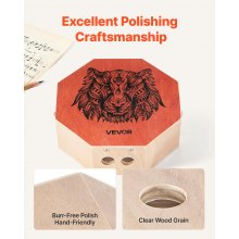 VEVOR Cajon Box Drum Unico, Con Corde per Chitarra Interne, Scatola di Percussioni in Legno Portatile, Strumento Musicale Portatile in Legno di Betulla con Tracolla Regolabile, 295 x 295 x 100 mm