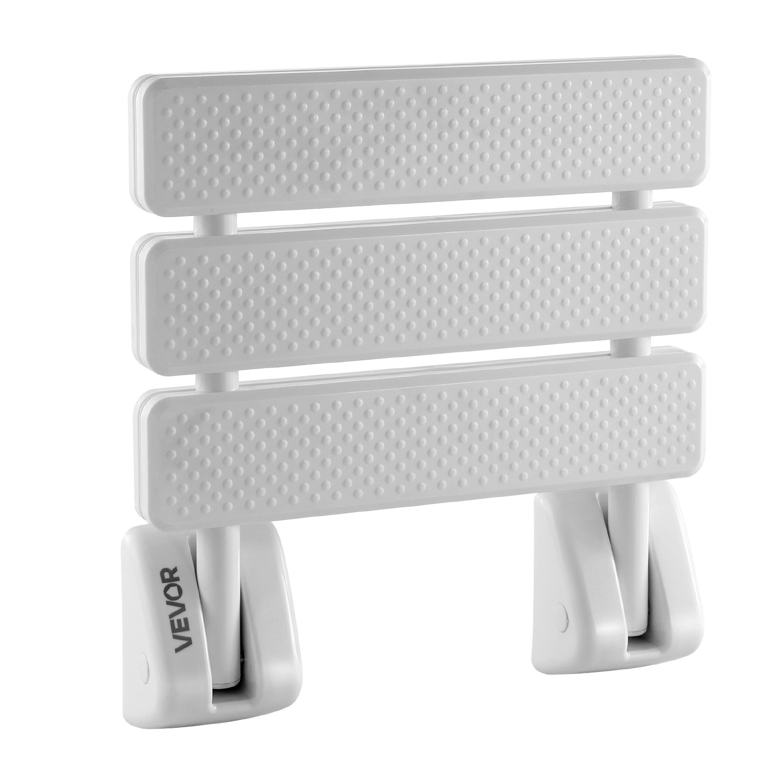 VEVOR Sedile per Doccia Pieghevole da Parete Carico 100 kg, Sgabello da Doccia Ribaltabile Salvaspazio da 317 mm, Sedile da Muro in PP con Telaio in Lega di Alluminio per Adulti Anziani e Disabili