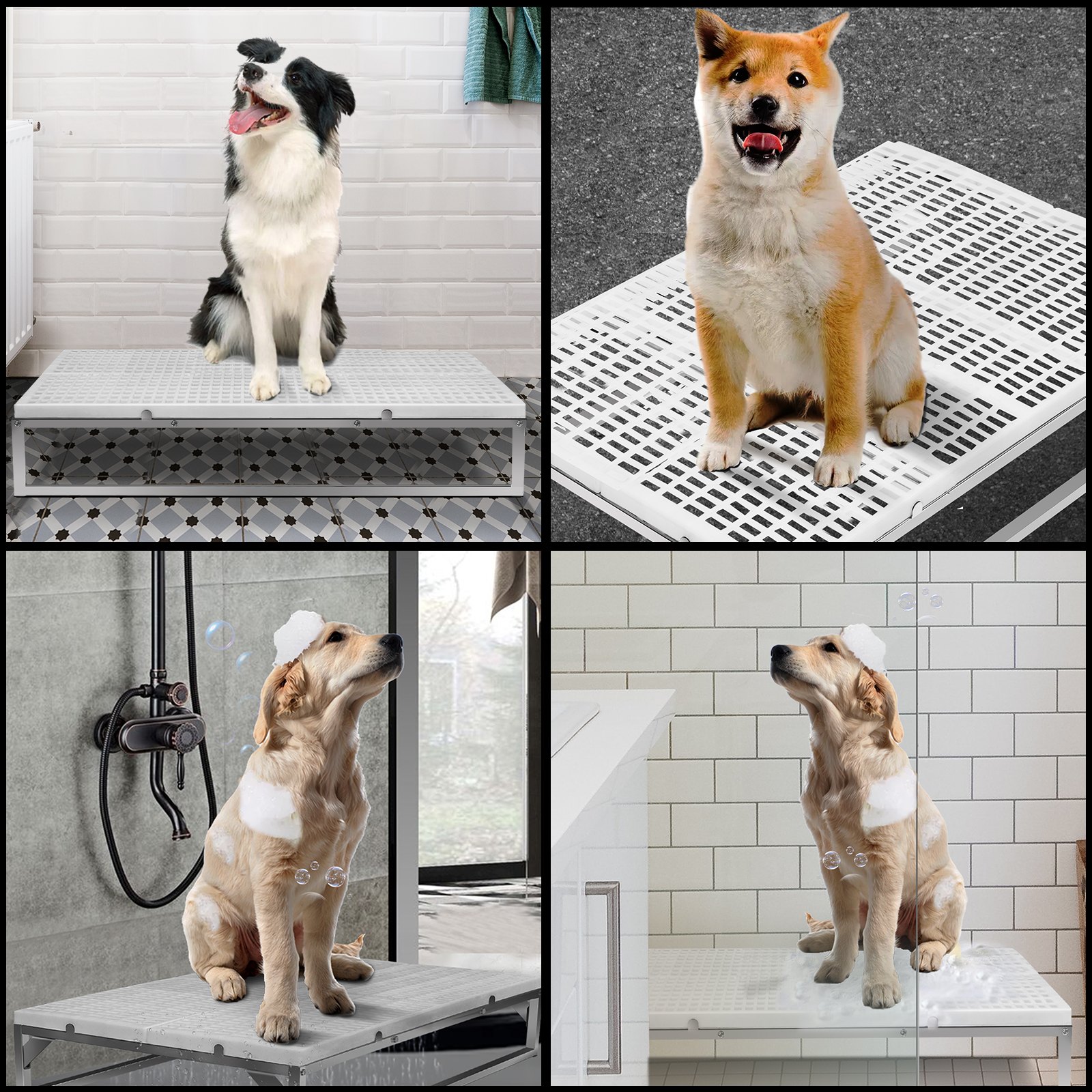 Vevor Vasca Da Bagno Per Cane Piccolo Animale Capacità 150kg Tub Rack Portatile