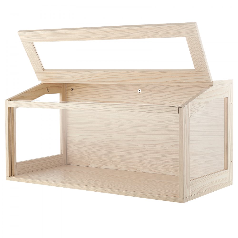 VEVOR Gabbia per Criceti in Legno 810 x 410 x 410 mm con Visuale a 270°, Habitat per Piccoli Animali in Acrilico Anti-morso con Coperchio Apribile, per Roditori Ricci Rettili e Porcellini d'India