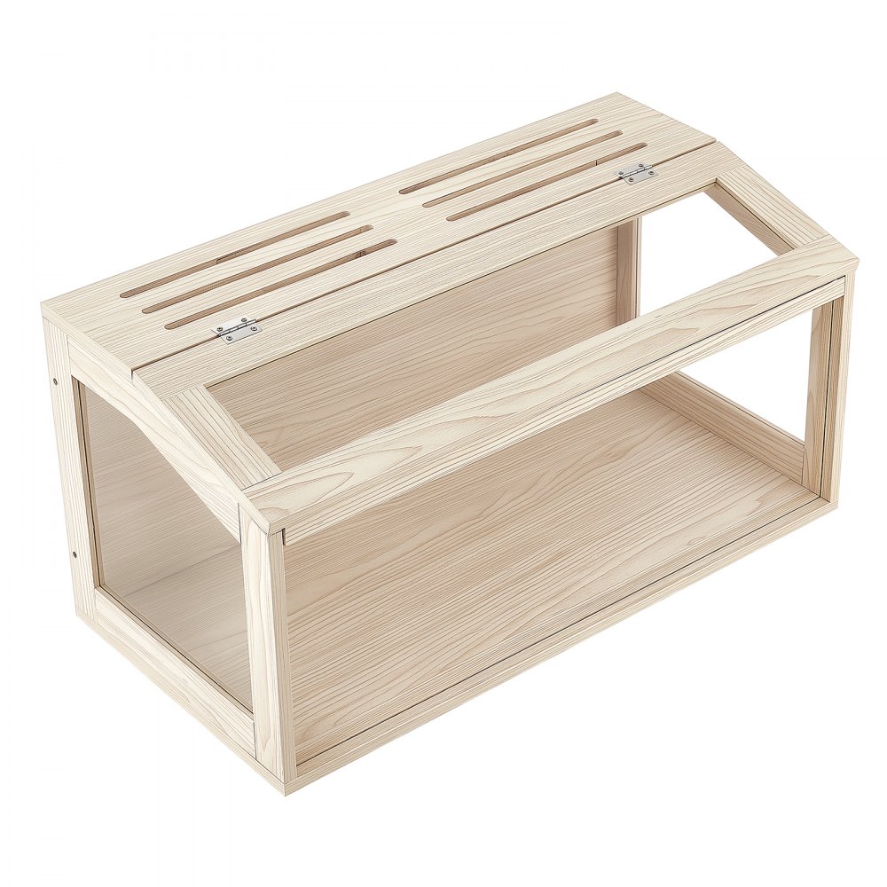 VEVOR Gabbia per Criceti in Legno 810 x 410 x 410 mm con Visuale a 270°, Habitat per Piccoli Animali in Acrilico Anti-morso con Coperchio Apribile, per Roditori Ricci Rettili e Porcellini d'India
