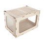 VEVOR Habitat per Criceti in Legno 605 x 405 x 405 mm con Visuale a 270°, Gabbia per Piccoli Animali a Prova di Rosicchiamento con Coperchio Apribile, per Siriani Nani Porcellini d'India e Serpenti