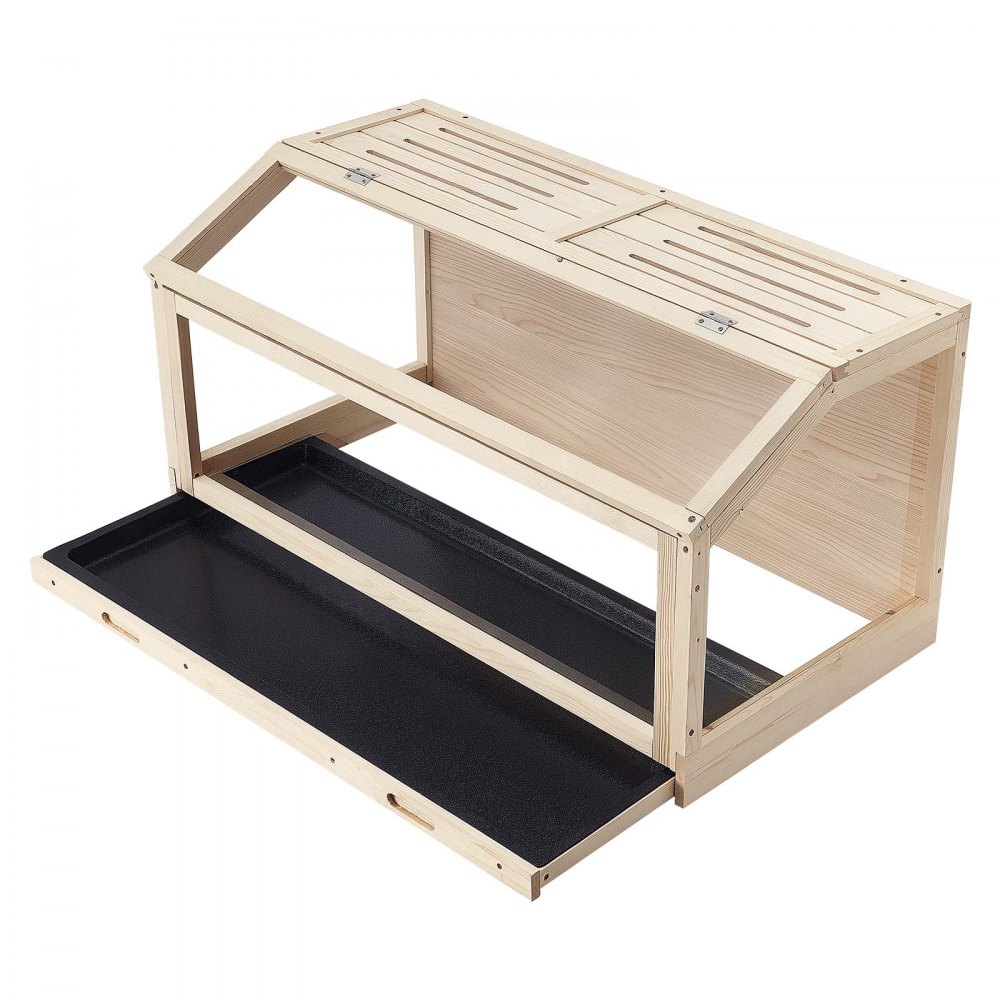 VEVOR Gabbia per Criceti in Legno 1000 x 520 x 505 mm con Visuale a 270°, Habitat per Piccoli Animali in Acrilico Anti-morso con Coperchio Apribile, per Rettili Roditori Porcellini d'India e Gerbilli