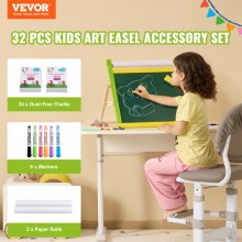 VEVOR Set da Pittura per Tavolo da Gioco 32 PZ Accessori da Pittura per Bambini