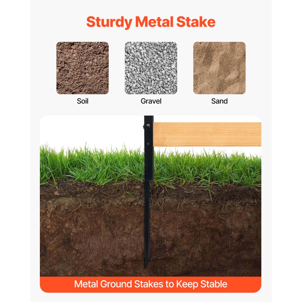 VEVOR Recinzione per Riservatezza in Legno 2 Pannelli, 1100 x 982 x 1085 mm, Schermo per Recinzione per Condizionatore d'Aria, Recinzione per Piscina con Picchetti in Metallo, per Decorazione Esterno