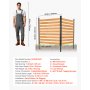 VEVOR Recinzione in Legno per Giardino 1219 x 1244 x 1219 mm, per Esterni a 2 Pannelli, Struttura in Acciaio, Recinzione per Giardino da Esterno per Bidone Utensili Giardinaggio Piscina Cortile