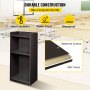VEVOR Podio in Legno, 60x40x120 cm Leggio per Pulpito con Ripiano a 4 Rotelle, Supporto per Podio Colore Nero, Semplice Pulpiti Leggio Adatto per Chiese, Matrimoni, Aule, Seminari, Case e Ristoranti