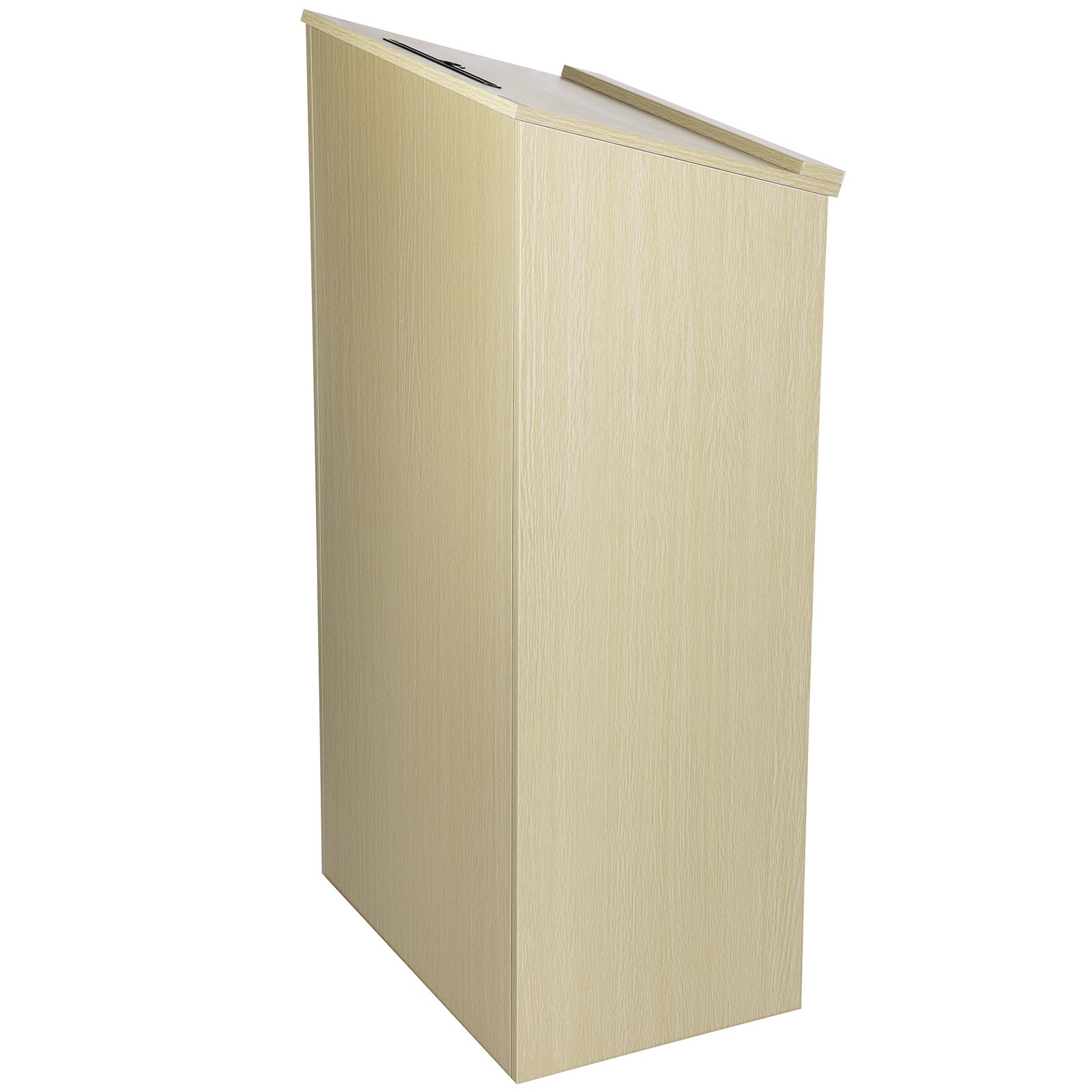 VEVOR Podio in Legno MDF a Colore Bianco, Podio da 60 x 40 x 120 cm con 4 Rotelle Girevole e Presa in Lega, Leggio per Pulpito Utilizzo per Chiese, Aule, Seminari, Caffè, Matrimoni, Case e Ristoranti