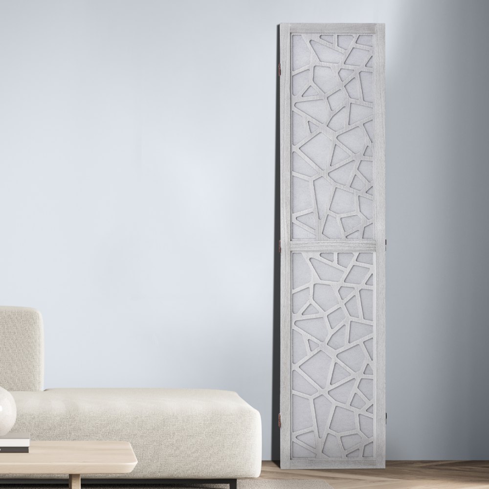 VEVOR Divisorio in Legno per Ambienti 4 Pannelli, Divisorio in Legno Intagliato per Interni, Alto 1700 mm Divisorio Decorativo Portatile, per Separazione di Ambienti, Casa, Ristorante, Camera da Letto