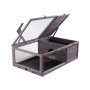 VEVOR Tortoise Habitat, Wooden Tortoise House for Indoor and Outdoor Use, Tortoise Enclosure with Hanging Light Stand, 2-Room Reptile Enclosure, Small Animal Cage for Geckos, Lizards, Snakes, 96.5 x 61 x 33 cm