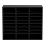VEVOR Organizzatore per Documenti in Legno 24 Scompartimenti Nero Carico Singolo 10kg Rimovibili e Regolabili, Portadocumenti 73,7 x 30,5 x 62 cm per Libri Documenti Fumetti Moduli 24 Scompartimenti