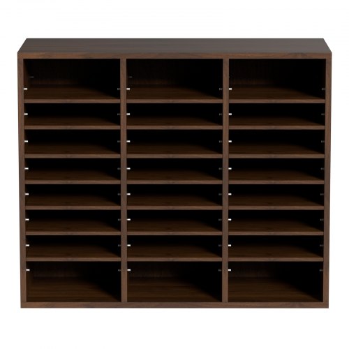 Organizer In Legno Per Scrapbooking E Carte, 15 Ripiani Regolabili, 40.6x33 Cm, Vassoio Per Lettere, Impilabile, Per Ufficio E Casa - 2