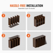 VEVOR Organizzatore per Documenti in Legno 36 Scompartimenti Totale Carico Singolo 10kg Rimovibili e Regolabili, Portadocumenti 99,7 x 30,5 x 68 cm per Libri Documenti Fumetti Moduli 36 Scompartimenti