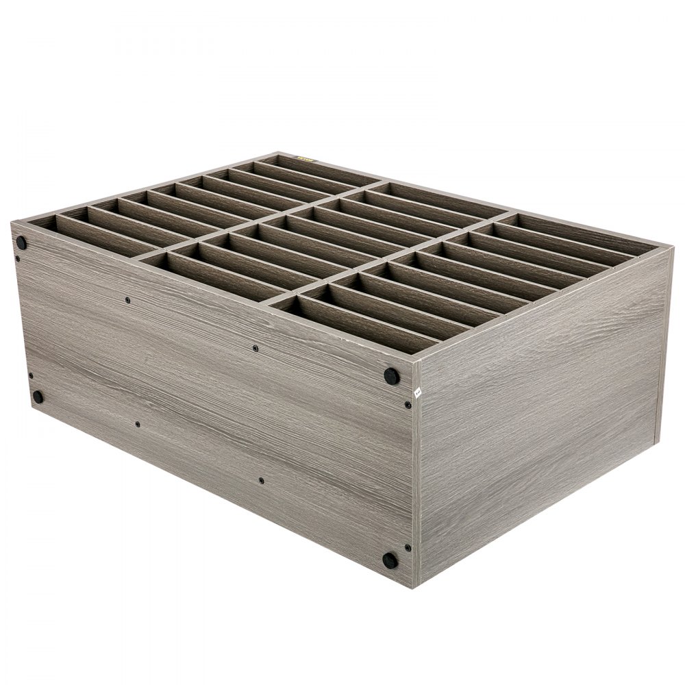 VEVOR Organizzatore di Documenti in MDF da 80 x 30,5 x 55 cm, Organizer di Scrivania Carico 5kg a Colore Grigio, Cassettiera di Ufficio su Scrivania con 27 Scomparti, Uso per Casa Ufficio Aula Studio