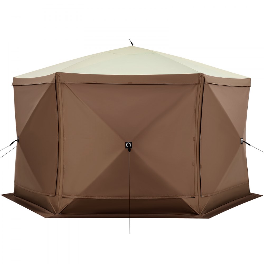VEVOR Tenda Riparo da Campeggio Pop-Up, Parasole a 6 Lati con Finestre in Rete, Borsa da Trasporto Portatile, Picchetti da Terra, Tende di Grandi Dimensioni per Campeggio all'Aperto, Prato e Giardino