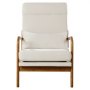 VEVOR Accent Chair, High Back Mid Century Modern Armchair with Solid Wood Frame and Non-Slip Legs, Upholstered Leisure Chairs with Linen Fabric and 13.5 cm Thickened Cushion, for Living Room, Bedroom