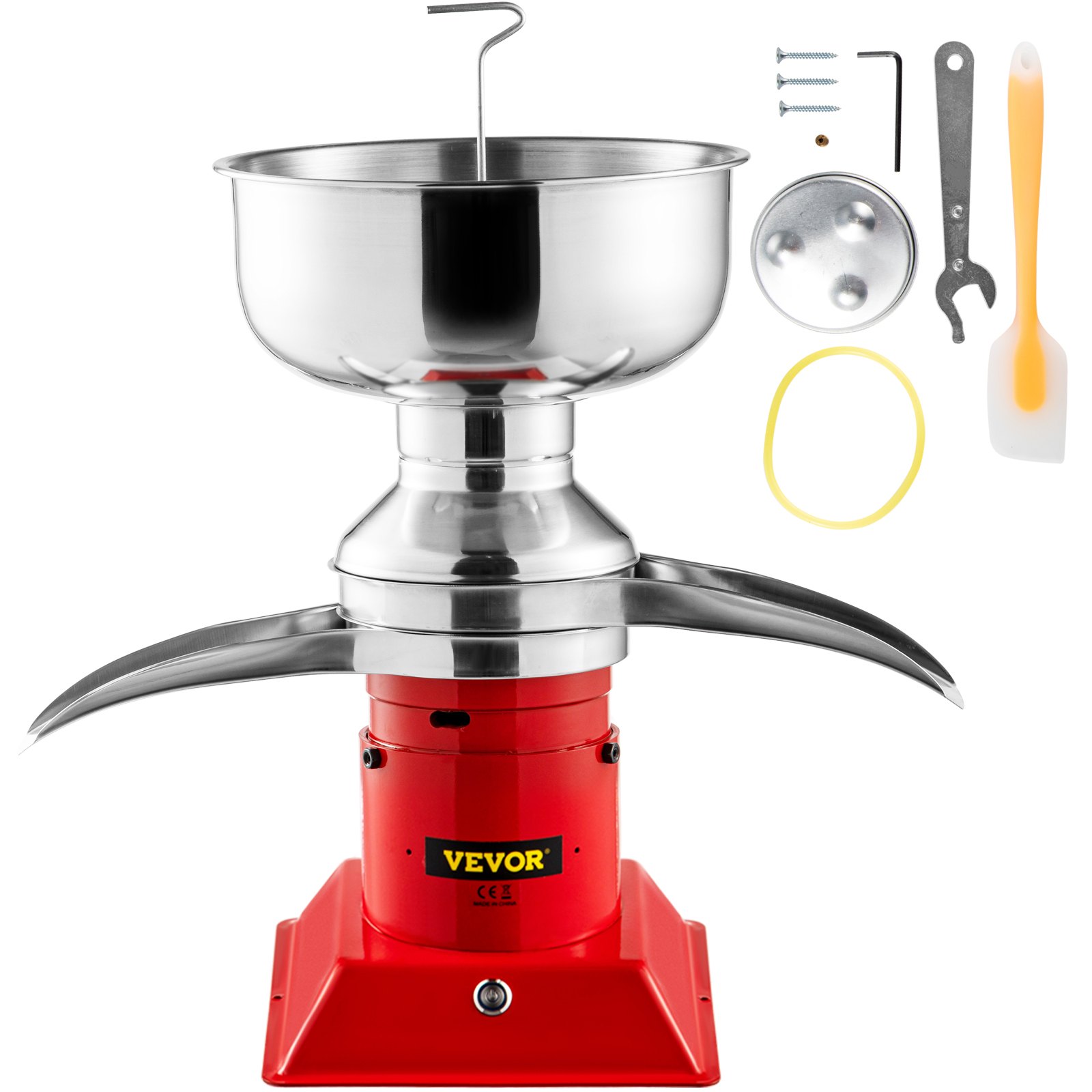 VEVOR Scrematrice Centrifuga Elettrica 30W per Latte Panna Crema Formaggio Dolci, Separatore Elettrico di Latte Scrematura 100L/H per Latte Vaccino, Ovino Caprino, Scrematrice per Latte Elettrica 25L