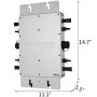 VEVO 1200W Grid-tie Inverter Waterproof Inverter, 220V Micro Inverter, Solar Power Grid-Tie Micro Inverter with WVC Grid Connection Micro Inverter, Micro Grid Inverter