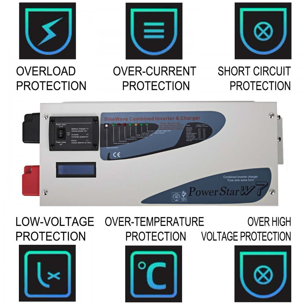 Inverter Di Potenza Display Lcd A Bassa Frequenza 2kw Affidabilità