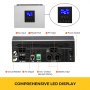 VEVOR Caricabatterie Solare 2400W 24V Caricabatterie Solare / Inverter Display LCD Completo con Intervallo di Temperatura di Funzionamento: 0-55 ℃
