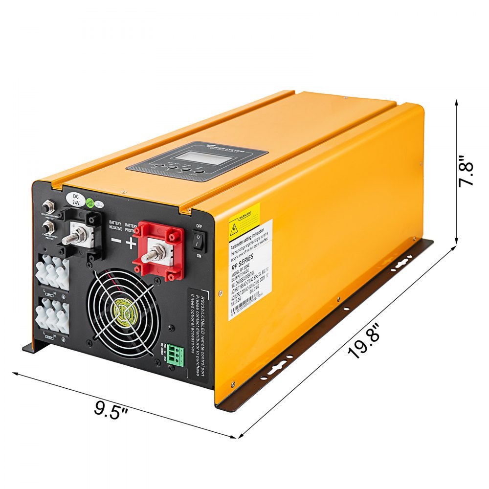 Inverter Onda Sinusoidale Pura 24v 50a 3000w 9000w Convertitore Lcd Display