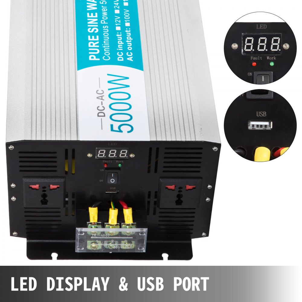 Inverter Onda Sinusoidale Pura 5000w 10000w 24v 220v 230v Convertitore Sortstart