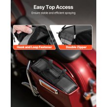 VEVOR Borsa Interna da Sella Laterale per Moto, con Inserto da 18 L, Compatibile con Borse Laterali di Molte Motociclette, Materiali Principali Tessuto Oxford, Peso 0,9 kg 450 x 265 x 155 mm Nero
