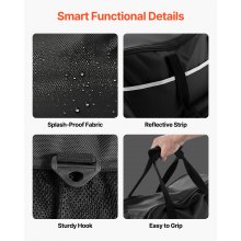 VEVOR Borsa Interna da Sella Laterale per Moto, con Inserto da 18 L, Compatibile con Borse Laterali di Molte Motociclette, Materiali Principali Tessuto Oxford, Peso 0,9 kg 450 x 265 x 155 mm Nero