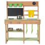 VEVOR Giocattolo da Cucina in Legno per Bambini 762 x 324 x 914 mm, Cucine da Gioco da Esterno con Fornelli, Serbatoio, Lavello, Pale da Piantagione, Scatola, Pentole e Accessori, per la Casa, Prato