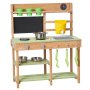 VEVOR Giocattolo da Cucina in Legno per Bambini 762 x 324 x 914 mm, Cucine da Gioco da Esterno con Fornelli, Serbatoio, Lavello, Pale da Piantagione, Scatola, Pentole e Accessori, per la Casa, Prato