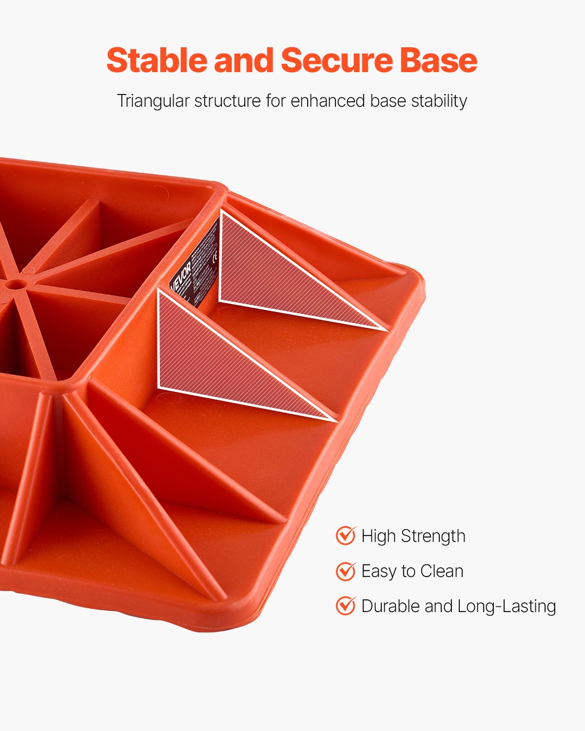 VEVOR Base per Martinetto ad Alto Sollevamento e Supporto per Maniglia, Capacità 3175,2 kg, Supporto per Martinetti Agricoli per Maggior Parte dei Martinetti con Base 185 x 120 mm Rosso
