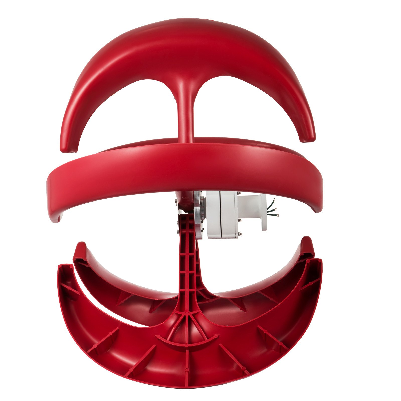 Generatore Eolico Verticale Turbina Con 5 Blades 200w 12v In Nylon Fiber Rosso