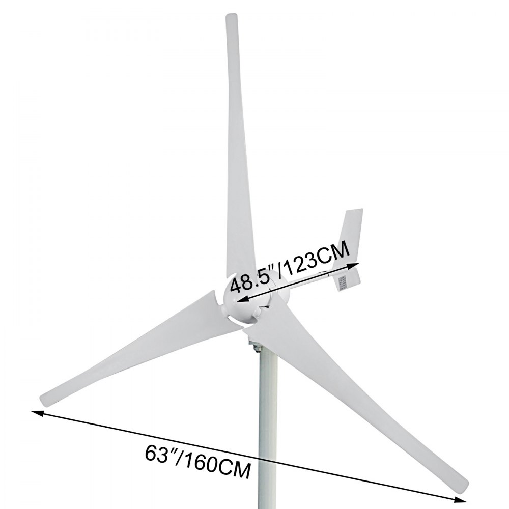 Generatore Turbina Energia Eolica 24v 700-720w Con 3 Lame In Fibra Di Nylon