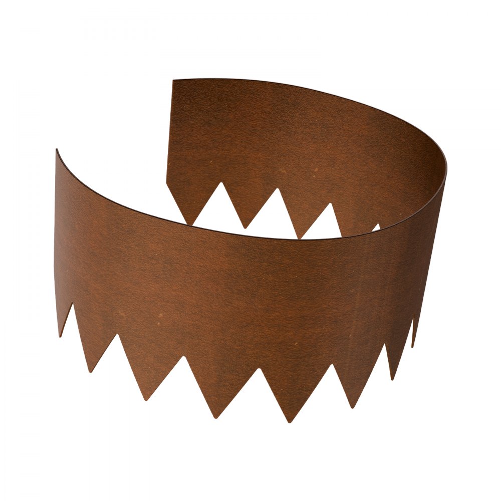 VEVOR Bordatura in Acciaio Metallo Antiruggine per Giardino, Bordatura Pieghevole per Prato Resistente, Facile Installare, Divisorio Aiuole Vialetto, Ruggine 6 Pezzi 1016 x 203,2 x 1,5 mm