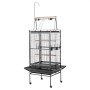 VEVOR Bird Cage, 830 x 790 x 2100 mm, Open Flat Top, Wrought Iron Bird Flight Cage with Perches, Slide-Out Tray, Plastic Feeders, for Cockatiel, Monk Parakeet, Amazon Parrot, African Grey Parrot